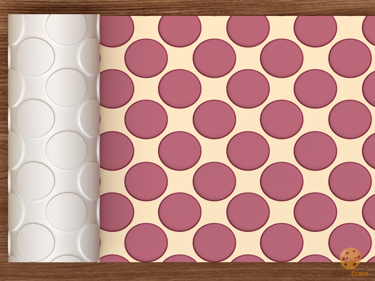 Oversized Polka Dot Textured Roller STL File - 01 main photo deboss colored