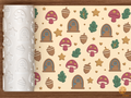Woodland Fairy Garden Textured Roller STL File - 01 main photo deboss colored