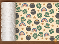 St Patrick's Day Textured Roller STL File - 01 main photo deboss colored
