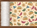 Taco Tuesday Fiesta Textured Roller STL File - 01 main photo deboss colored