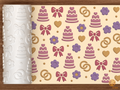 Wedding Cake Romance Textured Roller STL File - 01 main photo deboss colored