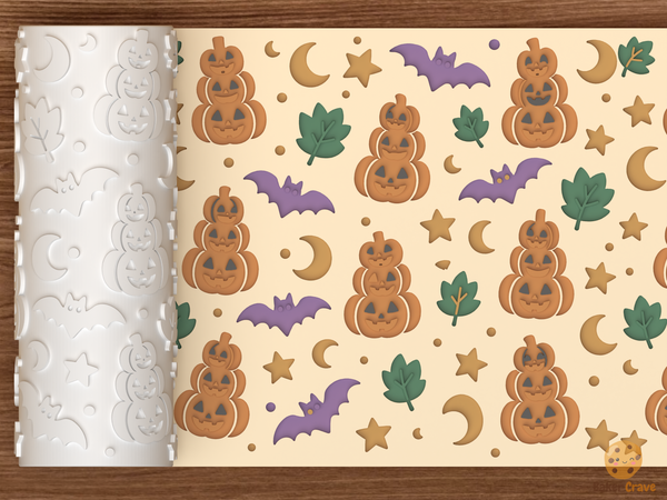 Jack O Lantern Stack Textured Roller