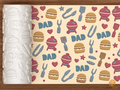 Father's Day BBQ Textured Roller STL File - 01 main photo deboss colored