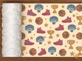 Basketball Sports Textured Roller STL File - 01 main photo deboss colored