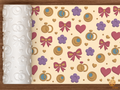 Romantic Wedding Textured Roller STL File - 01 main photo deboss colored