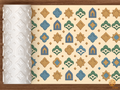 Moroccan Islamic Geometry Textured Roller STL File - 01 main photo deboss colored