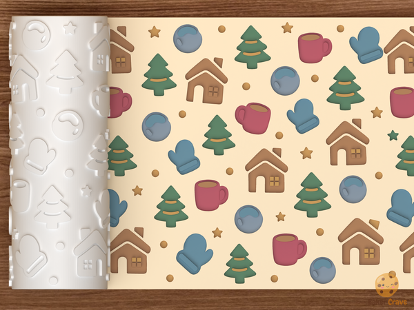 Cozy Winter Cabin Textured Roller
