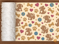 Puppy Love Textured Roller STL File - 01 main photo deboss colored