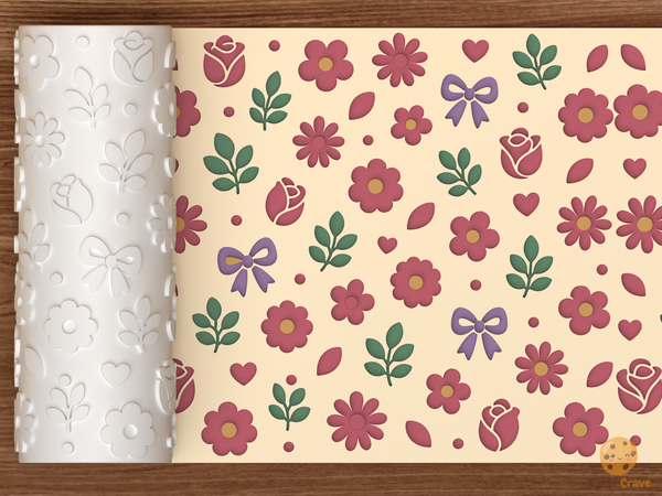 Whimsical Floral Garden Textured Roller