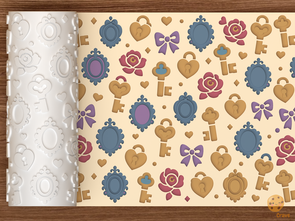 Vintage Love Locks Textured Roller