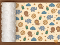 Safari Baby Shower Textured Roller STL File - 01 main photo deboss colored