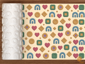 Retro Boho Geometric Textured Roller STL File - 01 main photo deboss colored