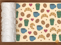 Coffee Shop Pastry Textured Roller STL File - 01 main photo deboss colored