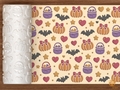 Pastelween Bow Pumpkin Textured Roller STL File - 01 main photo deboss colored