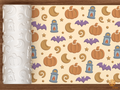 Moonlit Pumpkin Patch Textured Roller STL File - 01 main photo deboss colored