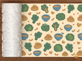 Dumpling Soup Vegetables Textured Roller STL File - 01 main photo deboss colored