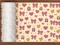 Valentine Hearts Bows Gifts Textured Roller STL File - 01 main photo deboss colored