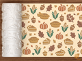 Thanksgiving Harvest Textured Roller STL File - 01 main photo deboss colored