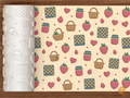 Strawberry Picnic Textured Roller STL File - 01 main photo deboss colored