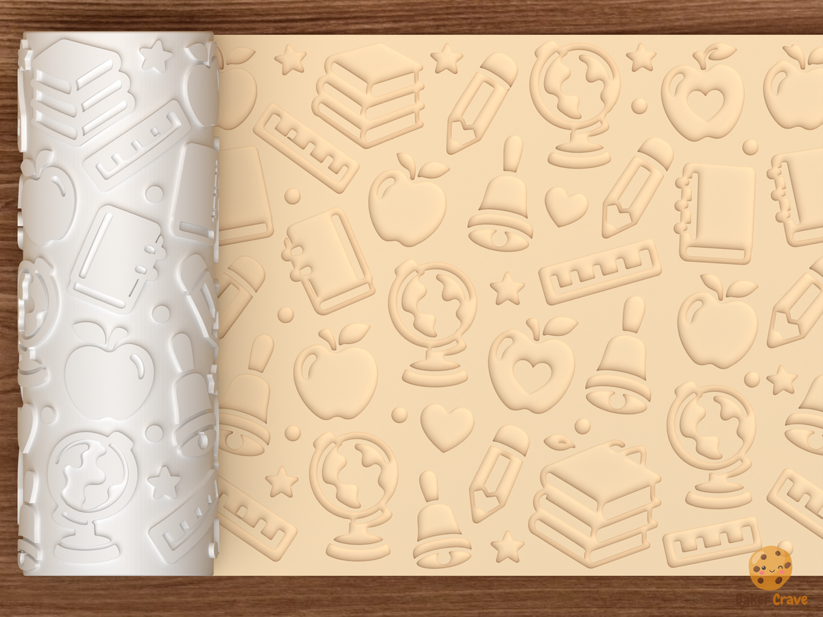 Teacher Appreciation Textured Roller STL File