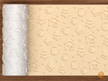 Cozy Winter Cabin Textured Roller STL File - 01 main photo deboss