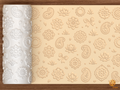 Boho Paisley Floral Textured Roller STL File - 01 main photo deboss