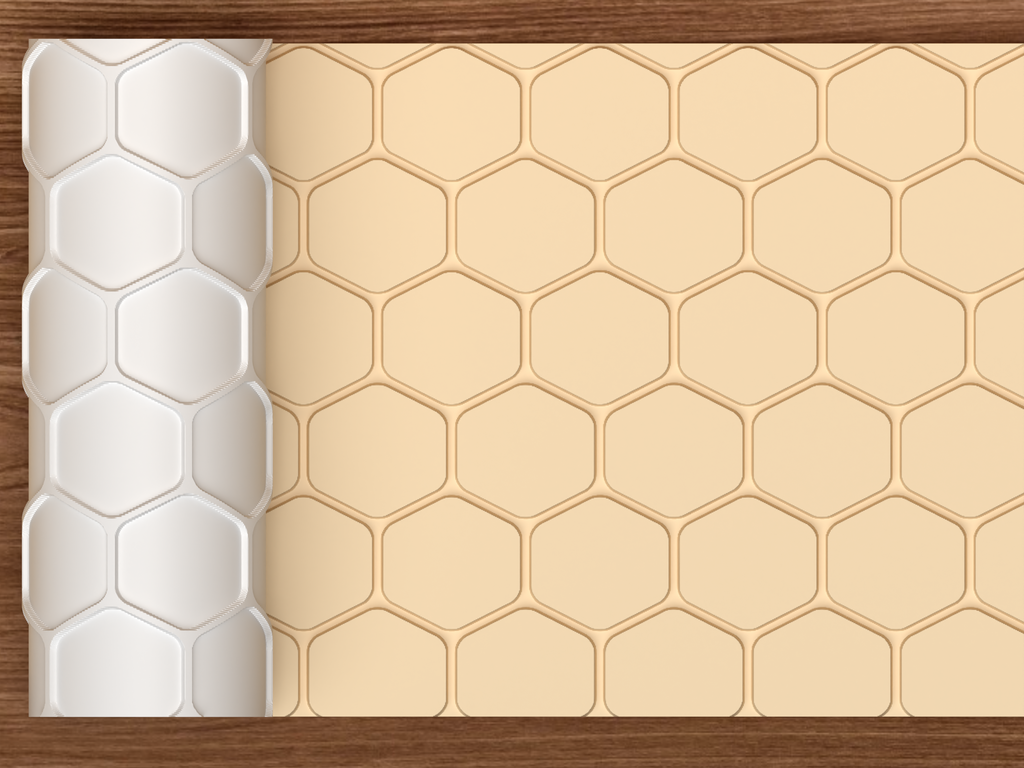 Honeycomb Hexagon Textured Roller STL File - 01 main photo deboss