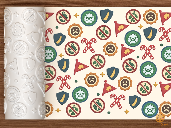 Anti Christmas Club Badges Emblems Textured Roller