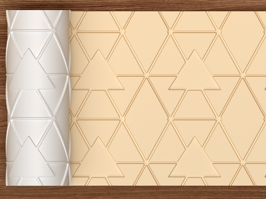 Bold Tribal Triangle Textured Roller STL File - 01 main photo deboss