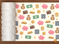 Money Piggy Bank Savings Textured Roller STL File