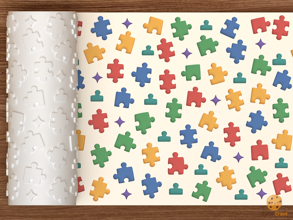 Jigsaw Puzzle Pieces Textured Roller STL File