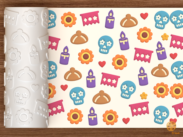 Day of the Dead Calavera Textured Roller