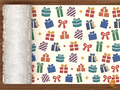 Wrapped Christmas Presents Bows Textured Roller STL File