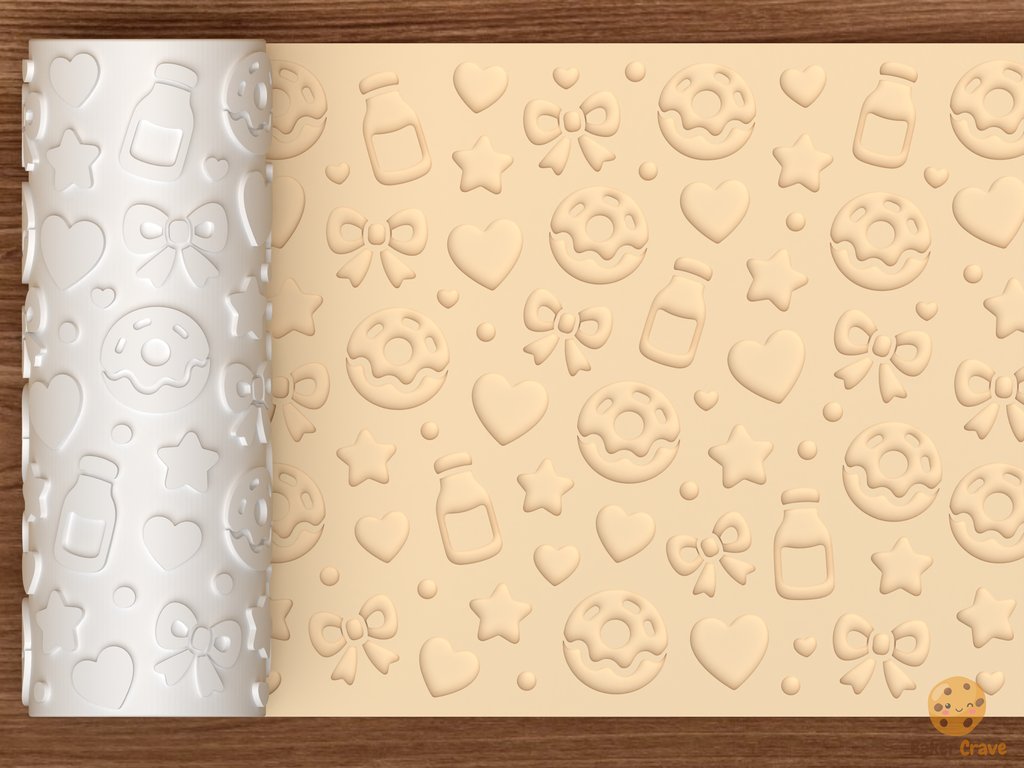Sweet Treats Textured Roller STL File - 01 main photo deboss