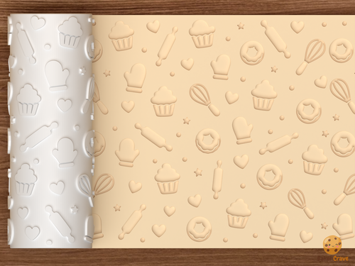Bakery Tools Textured Roller STL File - 01 main photo deboss