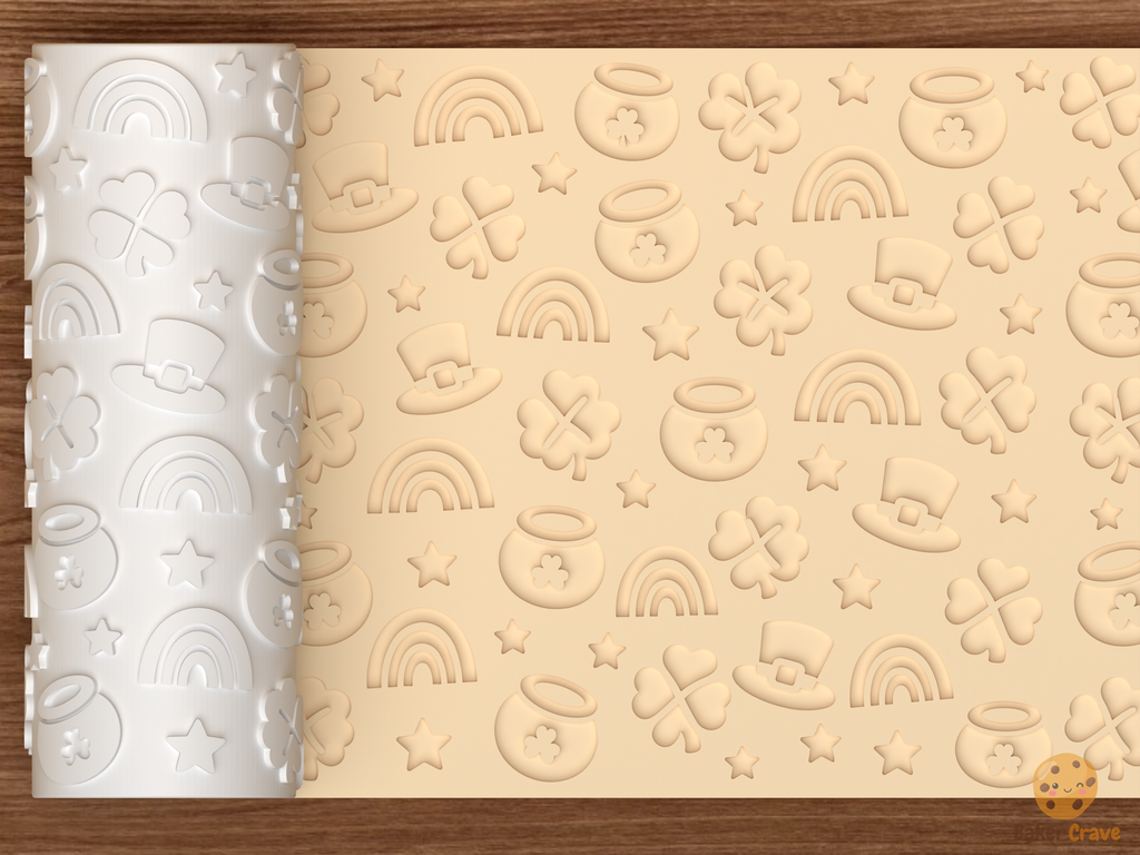 St Patrick's Day Textured Roller STL File