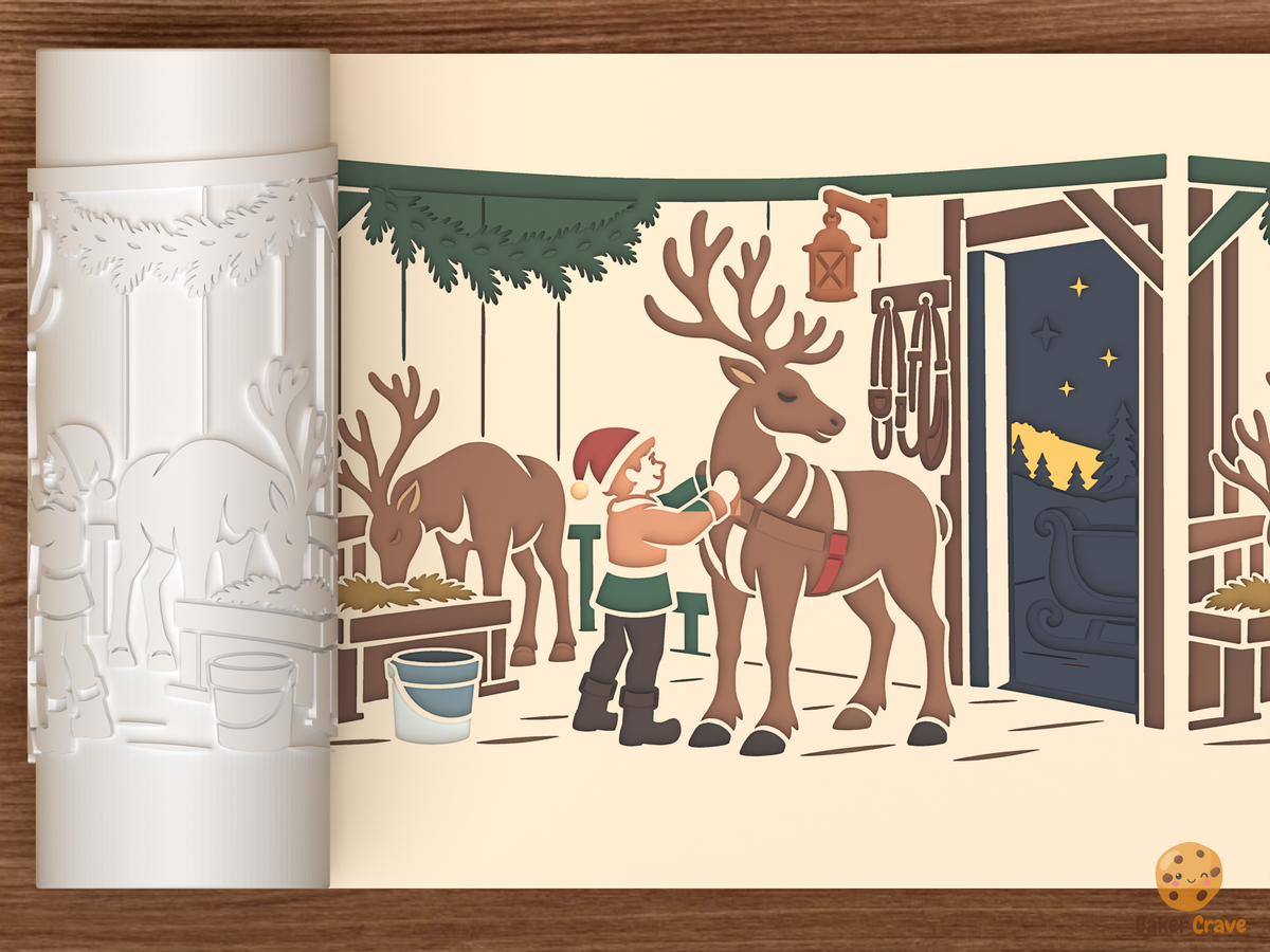 Reindeer Stable Prep Night Textured Roller