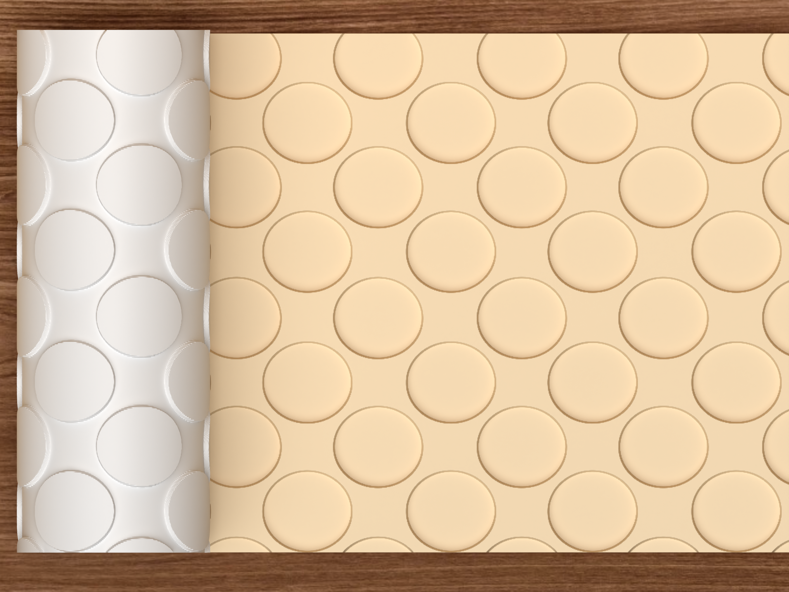 Oversized Polka Dot Textured Roller STL File - 01 main photo deboss