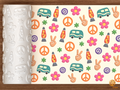 Groovy Peace Flower Power Textured Roller STL File