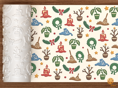 Grumps Bare Minimum Christmas Décor Textured Roller STL File