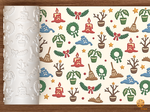 Grumps Bare Minimum Christmas Décor Textured Roller