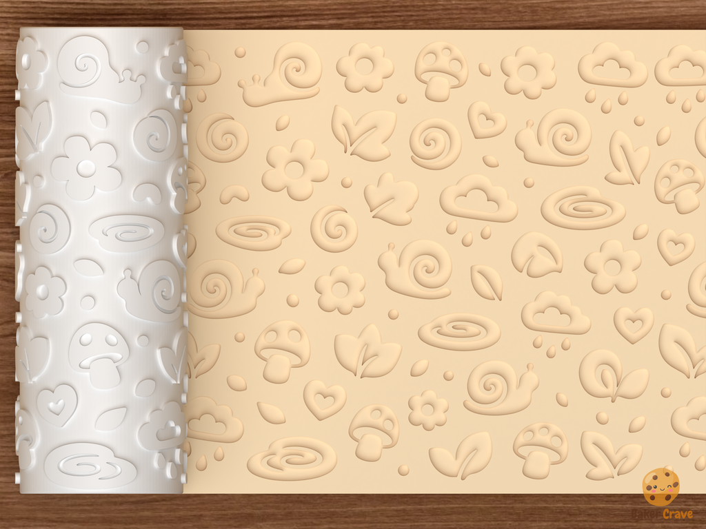 Snail Garden Textured Roller STL File