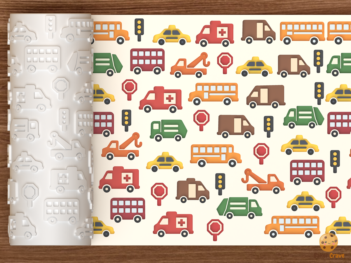 City Service Vehicles Textured Roller