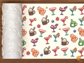 Christmas Cocktails Festive Holiday Drinks Textured Roller STL File