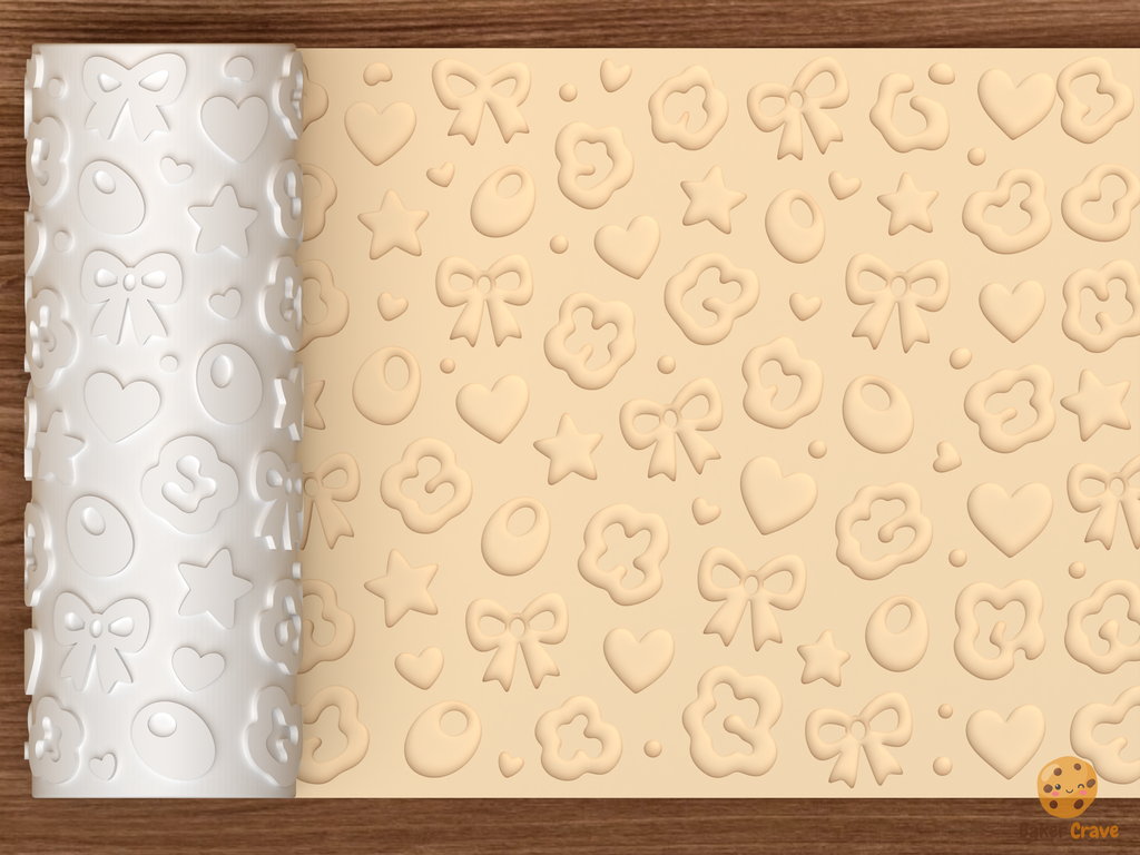 Leopard Fashion Textured Roller STL File - 01 main photo deboss