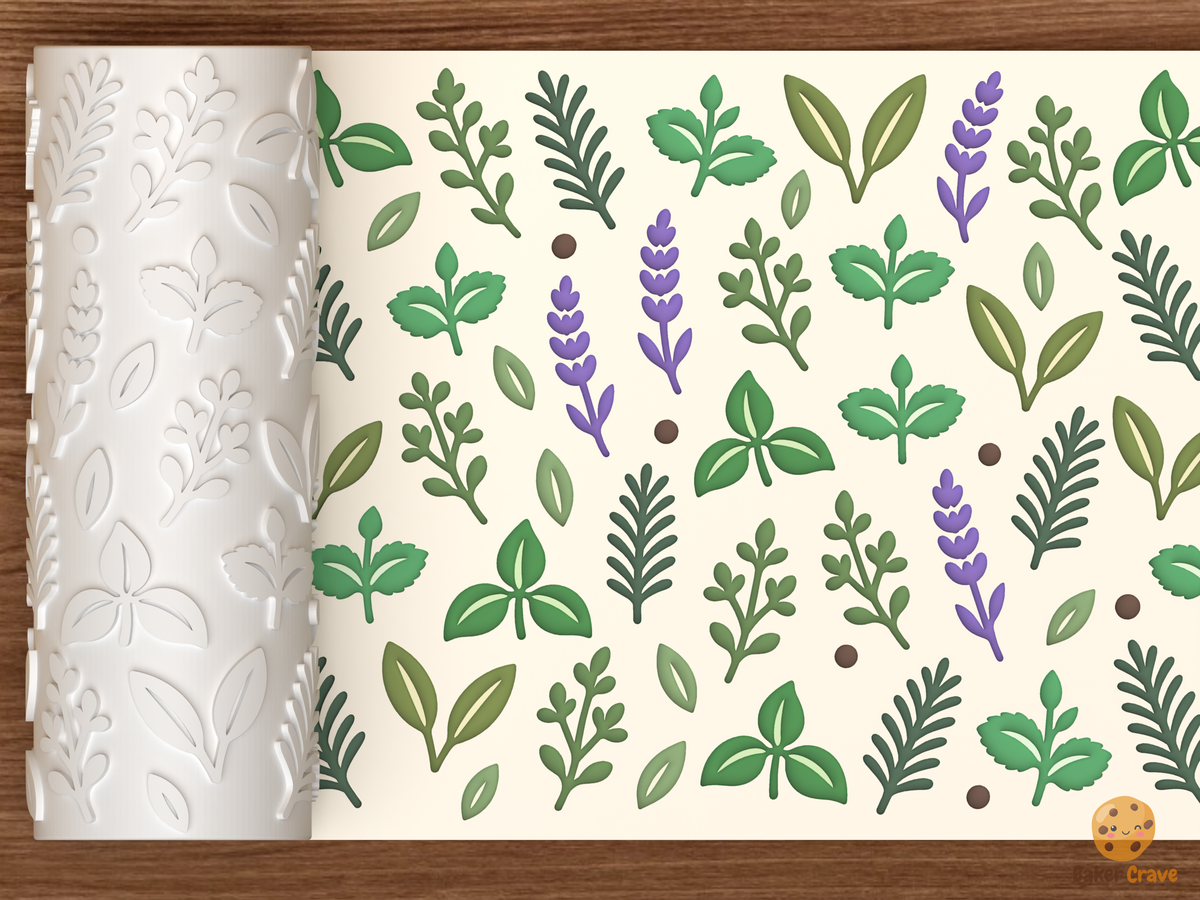 Lavender Culinary Herbs Textured Roller STL File