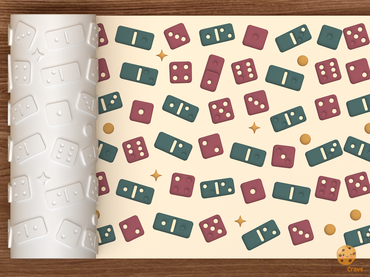 Dice Domino Game Night Textured Roller