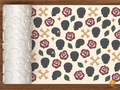 Gothic Skulls Roses Textured Roller STL File