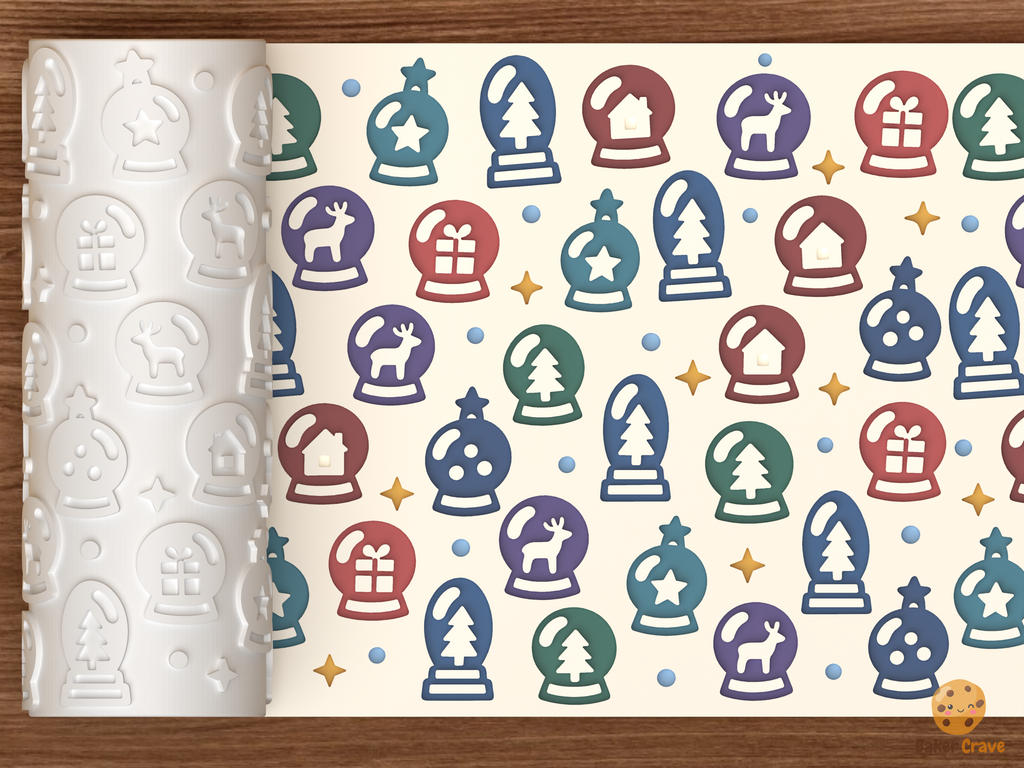 Snow Globes Textured Roller STL File