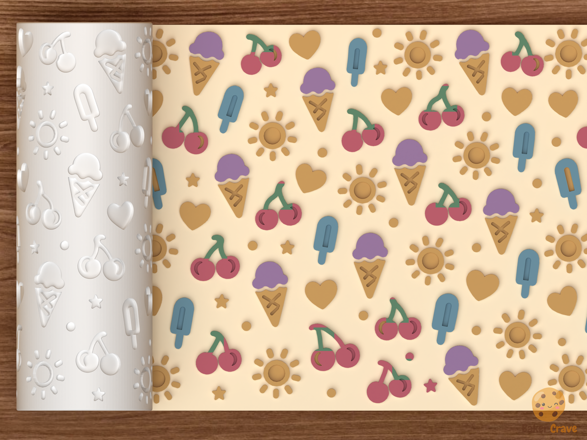 Summer Treats Textured Roller - 01 main photo emboss colored